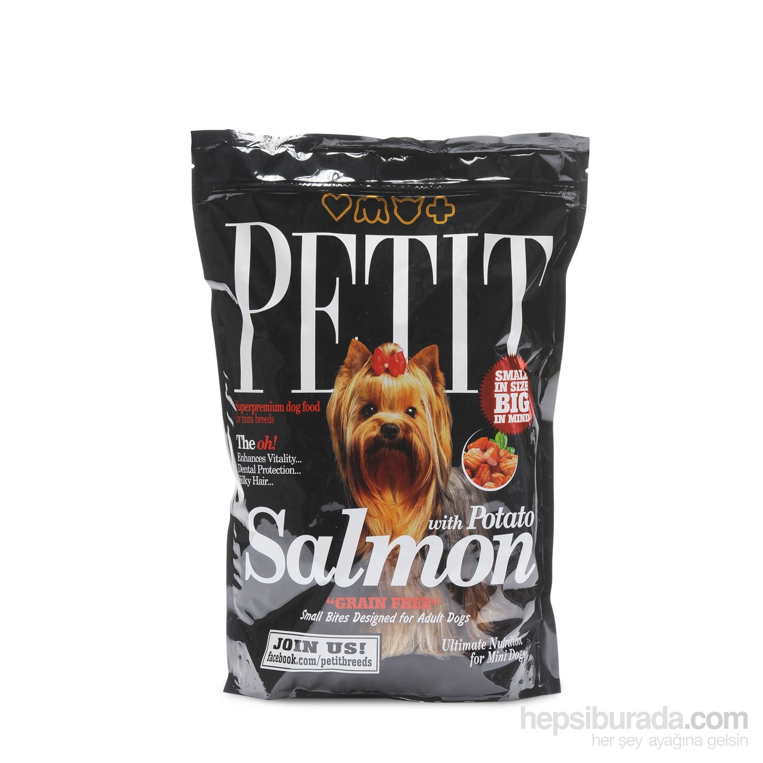 Petit Dry Küçük Irk Köpekler İçin Somonlu Tahılsız Yetişkin Fiyatı