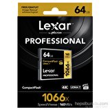 Lexar 64Gb 1066X Professional Cf - 160 Mb/Sn.Compackt Flash Hafıza Kartı