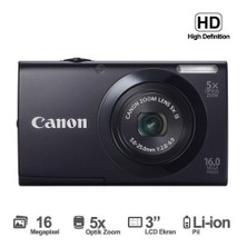 Canon PowerShot A3400 16 MP 5x Optik Zoom 3" LCD Dijital Fotoğraf Makinesi (HD Çekim)