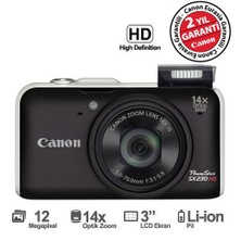 Canon DSC Powershot SX230 HS BLK 12.1 MP 14x Optik Zoom 3" LCD Dijital Fotoğraf Makinesi