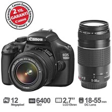 Canon Eos 1100D 18-55mm + EF 75-300mm SLR Dijital Fotoğraf Makinesi