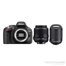 Nikon D5200 + 18-55 Vr + 55-200 F/4.5-5.6G If Af-S Dx Vr + Çanta + 16 Gb Hafıza Kartı