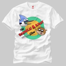 Crazy Regular Show: Mordecai Rigby Erkek T-Shirt