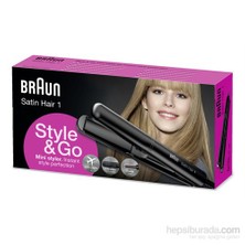 Braun Satin Hair 1 / ST100 Style&Go Seyahat Tipi Saç Düzleştirici ve Şekillendirici