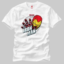 Crazy Team Iron Man Cartoon Erkek T-Shirt