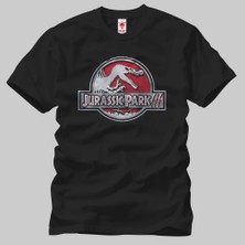 Crazy Jurassic Park 3 Logo Erkek T-Shirt