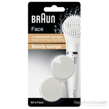 Braun Face Yüz Temizleme Cihazı Yedek Fırça Başlığı Güzellik Süngeri 2'li Paket SE80-b