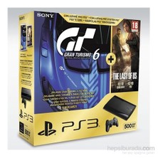 Sony Playstation 3 500 Gb Süper Slim Konsol + Gran Turismo 6 + The Last Of Us ( Sony Eurasia Garantili )