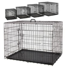 Eurostar Siyah Telli İki Kapılı Tepsili Kafes 91,5X56x63,5 Cm