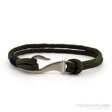 Solfera Kancalı Haki Yeşil Paraşüt Erkek Bileklik Bt153