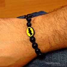Solfera Makrome Örgü Batman Oniks Taşlı Bileklik B779