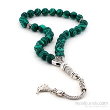 Solfera Doğal Malahit Taşından 33 Lük Tesbih TS528