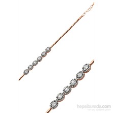 KENPAZAR Bayan Lili Gümüş Pırlantalı Oval Bileklik