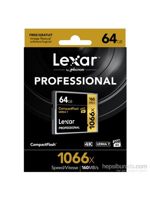 Lexar 64Gb 1066X Professional Cf - 160 Mb/Sn.Compackt Flash Fiyatı