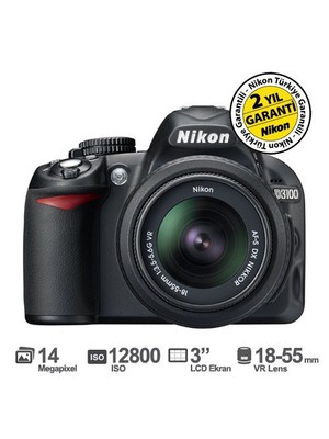 Nikon D3100 18-55mm VR Kit 14.2 MP 3” LCD DSLR Dijital Fotoğraf Makinesi