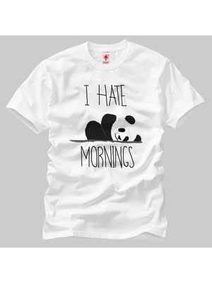 Panda I Hate Mornings Erkek Tişört