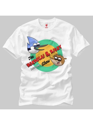 Crazy Regular Show: Mordecai Rigby Erkek T-Shirt