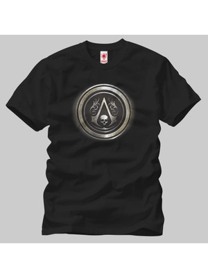 Assasins Creed Black Flag Logo Erkek Tişört