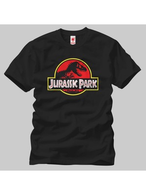Crazy Jurassic Park Logo Erkek T-Shirt