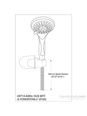 Gpd Askılı Duş Seti(5 Fonksiyonlu)