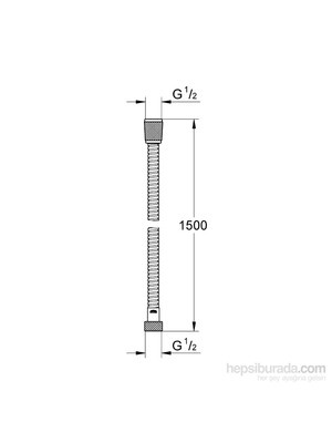 Grohe Relexa Metal Hortum 150 cm - 28143001