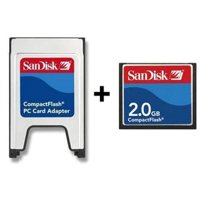 PCMCIA-CF Compact Flash Adaptör + 2GB Compact Flash Kart