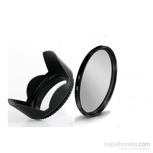 Canon 18-55Mm Lens İçin Uv Filtre + Yaprak Parasoley