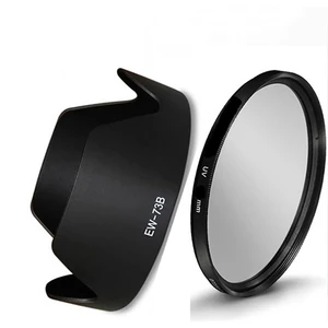 Canon 18-135Mm Lens İçin Uv Filtre + Ew-73B Parasoley