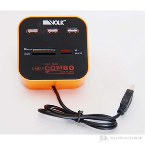 CB26 USB Combo 3 Port Hub, SD, Micro SD, M2, MS Kart Okuyucu