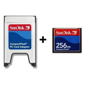 256MB Ultra II Compact Flash Card + Sandisk PCMCIA-CF Adaptör