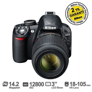 D3100 18-105 VR Kit 14.2 MP 3” LCD DSLR Dijital Fotoğraf Makinesi