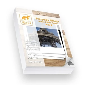 Everyday A4 140gsm Parlak Fotoğraf Kağıdı – Suya Dayanıklı, Hızlı Kuruyan, Inkjet Yazıcılar için, 50 Yaprak
