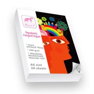 Fine-Art Yapışkanlı Fotoğraf Kağıdı 200Gsm A6 50 Yaprak Hızlı Kuruma Özelliği