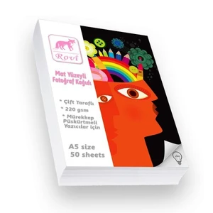 Fine-Art Mat Çift Taraflı Fotoğraf Kağıdı - 220Gsm - 50Yp - A5