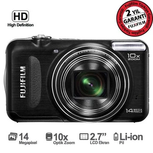 Finepix T200 14 MP 10x Optik Zoom 2.7" LCD Dijital Fotoğraf Makinesi (HD Video) + Çanta Hediyeli !