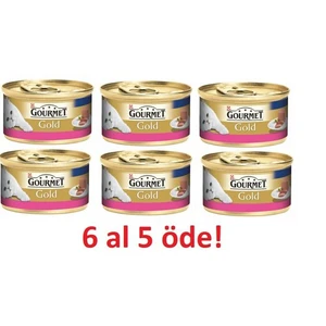 Purina Gourmet Gold Kıyılmış Sığır etli  85 gr 6 al 5 Öde!