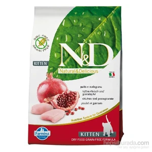 ND Kitten Tahılsız Tavuk ve Narlı Yavru Kedi Maması 300 GR