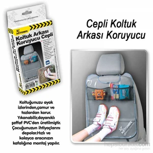 Cepli Koltuk Arkası Kılıfı Şeffaf