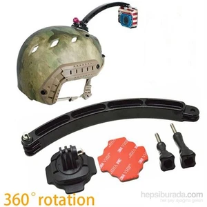 Gopro Hero 2 3 3+ 4 Kask Bağlantı Aparatı 360 Derece Dönebilen