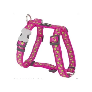 Reddingo Pembe Üzeri Lime Yıldızlı Köpek Göğüs Tasması 15 Mm