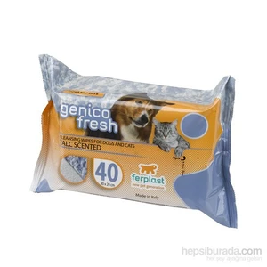 Genico Fresh Pudra Kokulu Kedi Köpek Temizlik Mendili