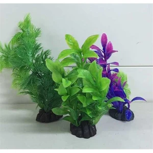 Akvaryum Dekor Plastik Bitki Renkli 16 Cm Pb155