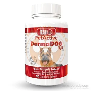 Bio Pet Active Pet Active Dermadog 1,5 Biotin, Çinko Sarımsaklı Mayası Tableti 75 Gr