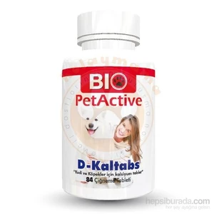 Bio Pet Active Bio Active D-Kaltabs Kedi Ve Köpek 84 Kalsiyum Tableti 126 Gr