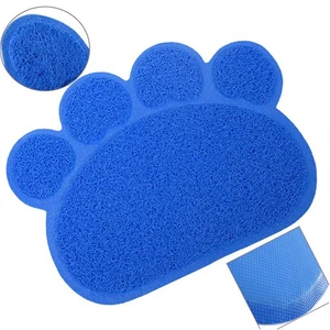 Catmat Pati Desenli Kedi Paspası Mavi 60X45 Cm