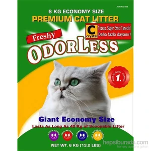 Odorless Tozsuz Kristal Kedi Kumu 6 Kg