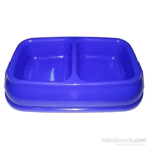 Pet Style Kedi İkili Mama Kabı Mavi 14X22cm