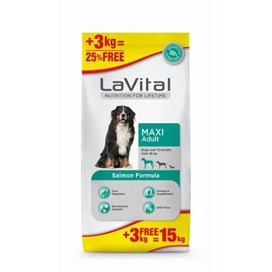 Lavital Maxi Adult Somonlu Büyük Irk Yetişkin Köpek Maması 12kg + 3kg HEDİYE!