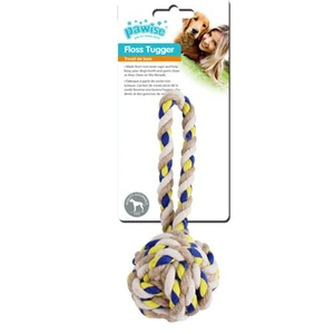 Floss Tugger Tutma Saplı İp Toplu Köpek Oyuncağı 23 Cm