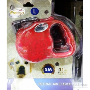 Freego Kırmızı Otomatik Tasma L 5M/41Kg